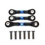 OLDDO 3pcs Steering Link Rod Servo Rod Fit For Tamiya TT-02 TT-02T TT02 TT02T 1/10 RC Car Upgrade Parts Accessories(Blue)