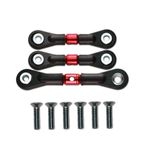 OLDDO 3pcs Steering Link Rod Servo Rod Fit For Tamiya TT-02 TT-02T TT02 TT02T 1/10 RC Car Upgrade Parts Accessories(Red)