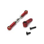 OLDDO Fit For MJX H16 16207 16208 16209 16210 25T Servo Arm Servo Horn Steering Servo Link Rod 1/16 RC Car Upgrade Parts Accessories(Red)