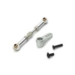 OLDDO Fit For MJX H16 16207 16208 16209 16210 25T Servo Arm Servo Horn Steering Servo Link Rod 1/16 RC Car Upgrade Parts Accessories(Silver)