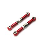 OLDDO Fit For MJX H16 16207 16208 16209 16210 2pcs Front Steering Rod Steering Links 1/16 RC Car Upgrades Parts Accessories(Red)