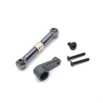 OLDDO Fit For Wltoys 144001 144002 144010 124007 124016 124017 124018 124019 Steering Servo Arm Horn Servo Link Rod RC Car Upgrade Parts(Grey)