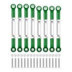 OLDDO Fit For WPL C14 C24 MN D90 MN99S Chassis Link Rod Pull Rod Tie Rod Linkage RC Car Upgrades Parts Accessories(Green)