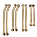 OLDDO High Clearance Link Rod Set Axial SCX24 Fit For Deadbolt For Jeep For Gladiator For Wrangler For Bronco For Chevrolet 1/24 RC Crawler Car(Type 3 Gold)