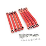 OLDDO MN D90 D96 MN98 MN99S MN45 Chassis Link Rod Pull Rod Tie Rod Linkage RC Car Upgrades Parts Accessories(Red)