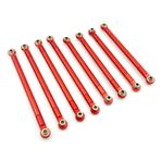 OLDDO MN128 MN86 MN86S MN86K MN86KS MN G500 Chassis Link Rod Tie Rod Linkage Suspension Link 1/12 RC Crawler Car Upgrade Parts(Red)