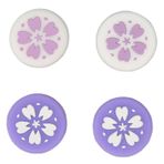 OLED, Lite Konsol, Joystick Kawaii Yumuşak Silikon Analog Çubuk Kapak, Joycon Controller için 4 ADET Sevimli Başparmak Kavrama (Pu rple)