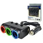 Olesson 1523 12-24V Çift Usb Girişli 120W 80Cm Kablolu 3 Lü Araç Çakmak Çoklayıcı Çakmaklık Çoğaltıcı