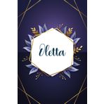 Oletta: Taccuino personalizzato con il nome Oletta | Regalo di compleanno per moglie, mamma, sorella, figlia ... | Foglie blu | 110 pagine a righe, Piccolo formato 6x9 pollici (15,24 x 22,86 cm)