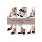 olgun slipper 2li Tüylü Şık Ev Terliği