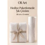 OLİ Art 38 cm x 5 Metre Petek Dolgu BEYAZ Ambalaj Kağıdı Paketleme Kağıdı Kraft Kağıt