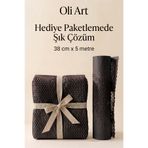 OLİ Art 38 cm x 5 Metre Petek Dolgu SİYAH Ambalaj Kağıdı Paketleme Kağıdı Kraft Kağıt