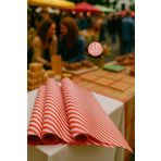 OLİ Art Kırmızı Beyaz Verev Çizgi Ambalaj Kağıdı 10 Adet 70x100cm Hediye Paketleme Hediye Kağıdı