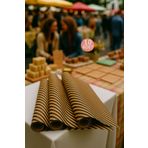 OLİ Art Kraft Siyah Verev Çizgi Ambalaj Kağıdı 10 Adet 70x100cm Hediye Paketleme Hediye Kağıdı