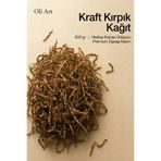 OLİ Art Zigzag Kırpık Kağıt 500gr. Kraft 1ad. Kutu İçi Dolgu Malzemesi Pelur Kırpıntı Süs Dolgu Malzemesi