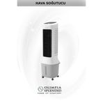 OLIMPIA SPLENDID Peler Tower 10 Hava Soğutucu Evaporatif Serinletici, 10 L Depo, 24 Hız, Uzaktan Kumandalı