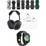 Olinea Karler Bass K32 Kombo 7 Adet Kordon Akıllı Saat Kulaklık Kafa Üstü Kablosuz Kulaklık Set - - 20W GaN Black