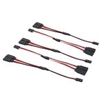 OliRC 5 adet 150 mm servo Y kablo uzatma kablosu 22awg 60 çekirdekli, RC Car Helicopter servo alıcı kablosu (C141-5) için