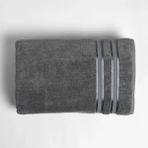 Olite Penye Pamuk Banyo Havlusu Gri 90X150 cm - 90 x 150 cm