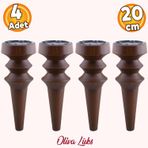 Oliva Ahşap Desen 20 Cm Mobilya Kanepe Koltuk Tv Ünitesi Konsol Yükseltme Ayağı Ayakları 4 Adet