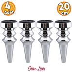 Oliva Krom 20 cm Mobilya Kanepe Koltuk Tv Ünitesi Konsol Yükseltme Yükseltici Ayağı Ayakları 4 Adet
