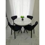 Oliva Masa Papatya Sandalye, Yuvarlak Açılabilir Mdf Masa, Mutfak, Salon Masası - 100X100 - 140