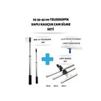 Oliva Nero Cam Silme Seti 3 Boy Çekçek 2 Metre Metal Teleskopik Sap 35 Peluş Ve 1 Yedek Pratik Kullanışlı