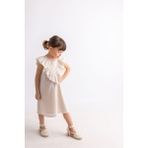 Oliven The Kid Etek Ucu Dantelli Elbise - 4 - 5 Yaş - Bej