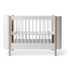 Oliver Wood Mini+ Beşik 74X126 cm (White Oak) - 74 x 126 cm - Beyaz