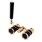 Olivine Siyah 3X25 Opera Dürbün Kaplamalı Lens Teleskop Opera Gözlük Kaplamalı Tiyatro Cam Lady Cam Kolu Kadın Kız Hediyeler