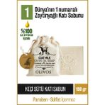 Olivos Doğal Keçi Sütü Ve Zeytinyağlı Katı Sabun 150 Gr Yoğun Nemlendirici Zeytinyağlı El Sabunu Kese Hediye
