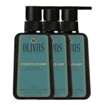 Olivos Poseidon Mist | Bergamot Kokulu Sıvı El Sabunu –%100 Doğal Zeytinyağlı, Yoğun Nemlendirici ve Arındırıcı (500 ml) (3X500 ML, Bergamot)