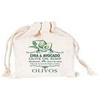 OLİVOS%100 Doğal Avokado Chia Ve Zeytinyağlı Katı Sabun, Avokado Chia El Sabunu Nemlendirici (Keseli) (Chia & Avokado)