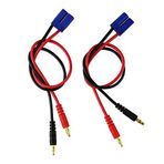 OliYin 2 adet EC5 erkek fiş 4 mm muz fiş pil şarj kablosu adaptörü silikon kablo 30 cm 11,8 inç (2'li paket)