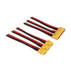 OliYin 3 çift XT60 Fiş Erkek Dişi Konnektör Kablosu Silikon Tel 3,94 inç 14 awg RC Lipo Pil için (3'lü Paket)