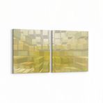 Olla 10045K2Y Abstract 3 Boyut Görsel Kare 2'li Yatay Kanvas Tablo, Ölçü 145X70