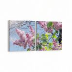 Olla 10853K2Y Ağaç Görseli Kare 2 Parça Yatay 65x30 cm Kanvas Tablo