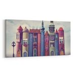 Olla 12777YD Çocuk Odası Görseli Yatay Dar Kanvas Tablo, Ölçü 120X60