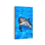 Olla 12993DD Deniz / Okyanus Görseli Dikey Dar Kanvas Tablo, Ölçü 30X60