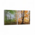Olla 13704K2Y Doğa/Manzara Görseli Kare 2'li Yatay Kanvas Tablo, Ölçü 125X60