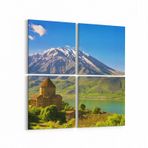 Olla 13988K4 Doğa / Manzara Görseli Kare 4'lü Kanvas Tablo, Ölçü 65X65