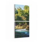 Olla 14001K2D Doğa/Manzara Görseli Kare 2'li Dikey Kanvas Tablo, Ölçü 70X145