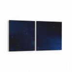 Olla 14653K2Y Gece Gökyüzü Görseli Kare 2 Parça Yatay 65x30 cm Kanvas Tablo