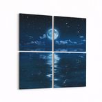 Olla 14682K4 Gece Gökyüzü Görseli Kare 4 Parça 65x65 cm Kanvas Tablo