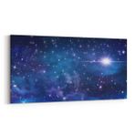 Olla 14708YD Gece Gökyüzü Görseli Yatay Dar 60x30 cm Kanvas Tablo