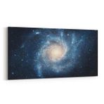 Olla 14735YD Gece Gökyüzü Görseli Yatay Dar 60x30 cm Kanvas Tablo