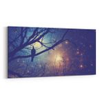 Olla 14738YD Gece Gökyüzü Görseli Yatay Dar 60x30 cm Kanvas Tablo