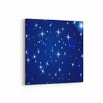 Olla 14755K Gece Gökyüzü Görseli Kare 25x25 cm Kanvas Tablo