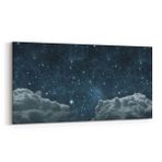 Olla 14775YD Gece Gökyüzü Görseli Yatay Dar 60x30 cm Kanvas Tablo