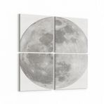 Olla 14794K4 Gece Gökyüzü Görseli Kare 4 Parça 65x65 cm Kanvas Tablo